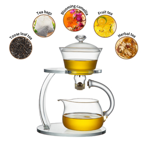 <span class=keywords><strong>Set</strong></span> da Tè in Vetro con Drenaggio Automatico Classico per Casa e Ufficio, Preparatore di Tè Sfuso ed Erbe, Infusore Kung Fu Pratico - Product Image 2