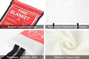 Manta protectora de emergencia para soldadura contra incendios, resistente a altas temperaturas, fibra de vidrio ignífuga, satén blanco para el hogar - Product Image 3