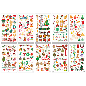 Nuovi Adesivi <span class=keywords><strong>Tatuaggio</strong></span> Natalizi per Bambini con Cartoni Animati, Simpatici Babbo Natale, Pupazzo di Neve, <span class=keywords><strong>Albero</strong></span> di Natale, Tatuaggi a Trasferimento d'Acqua - Product Image 5