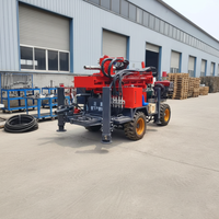 Foreuse hydraulique diesel montée sur remorque de 200 m pour puits d'eau, machine de forage de puits pour l'irrigation agricole