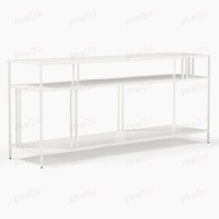 Meuble TV moderne en métal électrique, montage facile avec emballage compact pour petit appartement, salon et chambre à coucher