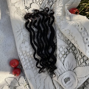 Extensions de cheveux humains faites à la main de 0.4cm d'épaisseur Locs de rivière Dreadlocks texturés Style permanent complet - Product Image 3