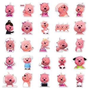 50 Uds. Precio al por mayor pingüino pequeño animado <span class=keywords><strong>coreano</strong></span> <span class=keywords><strong>Pororo</strong></span> Pink Little Beaver Ruby Cute Cartoon Loopy Sticker - Product Image 4