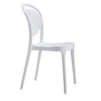 Chaise en plastique au design coloré Noir Jaune Vert Bleu Blanc Chaise en plastique Conception ergonomique Chaise de salon