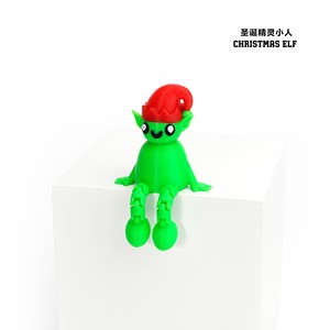 ชุดของตกแต่งคริสต์มาส Feeron 3D พิมพ์จาก PLA - ซานต้า กวางเรนเดียร์ มนุษย์หิมะ เอลฟ์ ต้นคริสต์มาส และของขวัญ - น้ำหนักเบา น่ารัก เหมาะสำหรับตกแต่งโต๊ะในช่วงเทศกาล - Product Image 6