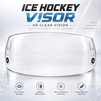 Visière de hockey sur glace transparente anti-buée en polycarbonate pour casque