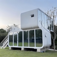 Casa de cabina Apple de acero galvanizado ecológica inteligente asequible de 40 pies para uso en villas o apartamentos