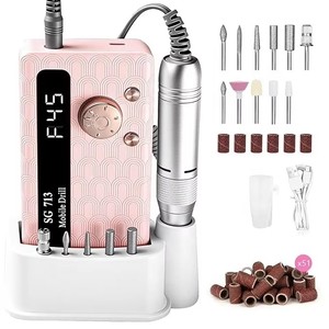 Máquina de manicura recargable para uñas acrílicas, pulido de gel, taladro eléctrico para uñas - 45000 RPM - Product Image 1