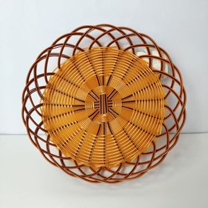 Rattan Snack Baskets Set Plastic Bowl M Size For <b>Drink</b> Food <b>Storage</b> Living Room Use - Product Image 2