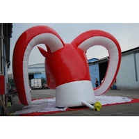 Mascotte gonflable géante personnalisée KeepFuns en forme de tête de bélier, tête de chèvre gonflable en PVC pour événements, publicité et décoration d'équipes sportives