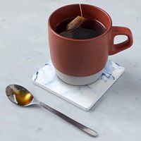Sous-verres carrés absorbants en céramique écologique personnalisés de 4x4 pouces avec base en liège pour napperons de table et artisanat sur mesure