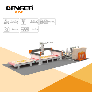 Multifunktion ale automatische Marmor Granit Block CNC Brücken säge Steins chneide maschine 5 1-Achsen-Motorfräser für Arbeits platte - Product Image 2