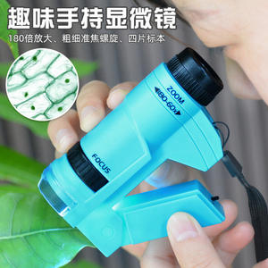 Microscope pour sciences naturelles et éducation Microscope portable grossissant à zoom pour enfants Microscope biologique portatif jouet - Product Image 5