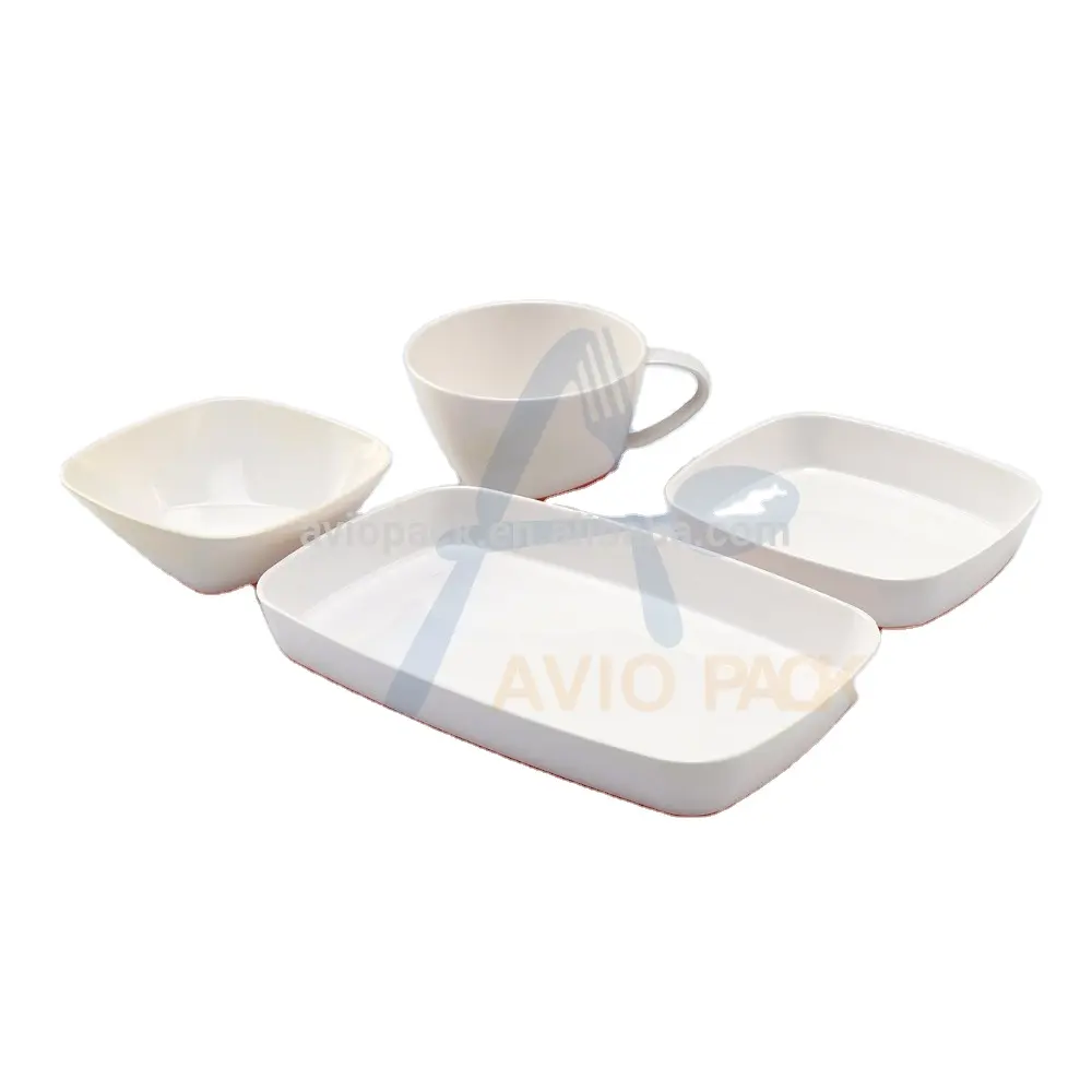 Экологически безопасная многоразовая посуда для авиакомпаний, набор столовой посуды