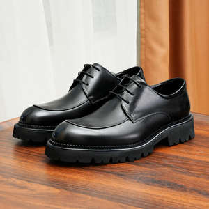 Chaussures habillées élégantes pour hommes en cuir véritable <span class=keywords><strong>italien</strong></span> de <span class=keywords><strong>luxe</strong></span> 2026, chaussures de cérémonie formelles avec augmentation de la taille - Product Image 6