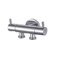 Nouveau modèle d'adaptateur de toilette en laiton, valve d'angle en cuivre avec support, valve d'angle de toilette fabriquée en chine