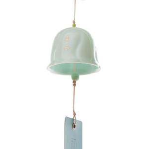 Campanas de cerámica personalizadas para decoración campana de viento hecha a mano reloj de mesa nórdico diseño OEM decoración del hogar - Product Image 1