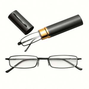 Gafas de Lectura Plegables con Marco de Acero Inoxidable para Hombre, con Estuche, para Presbicia +1.25, +1.75, +4.00, Gran Venta 2019 - Product Image 5