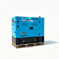Générateur diesel silencieux EPA à type ouvert, 15 kW, 20 kVA, 10 kW, 7 kW, 10 kVA, monophasé, refroidi par eau, avec ATS, directement de l'usine