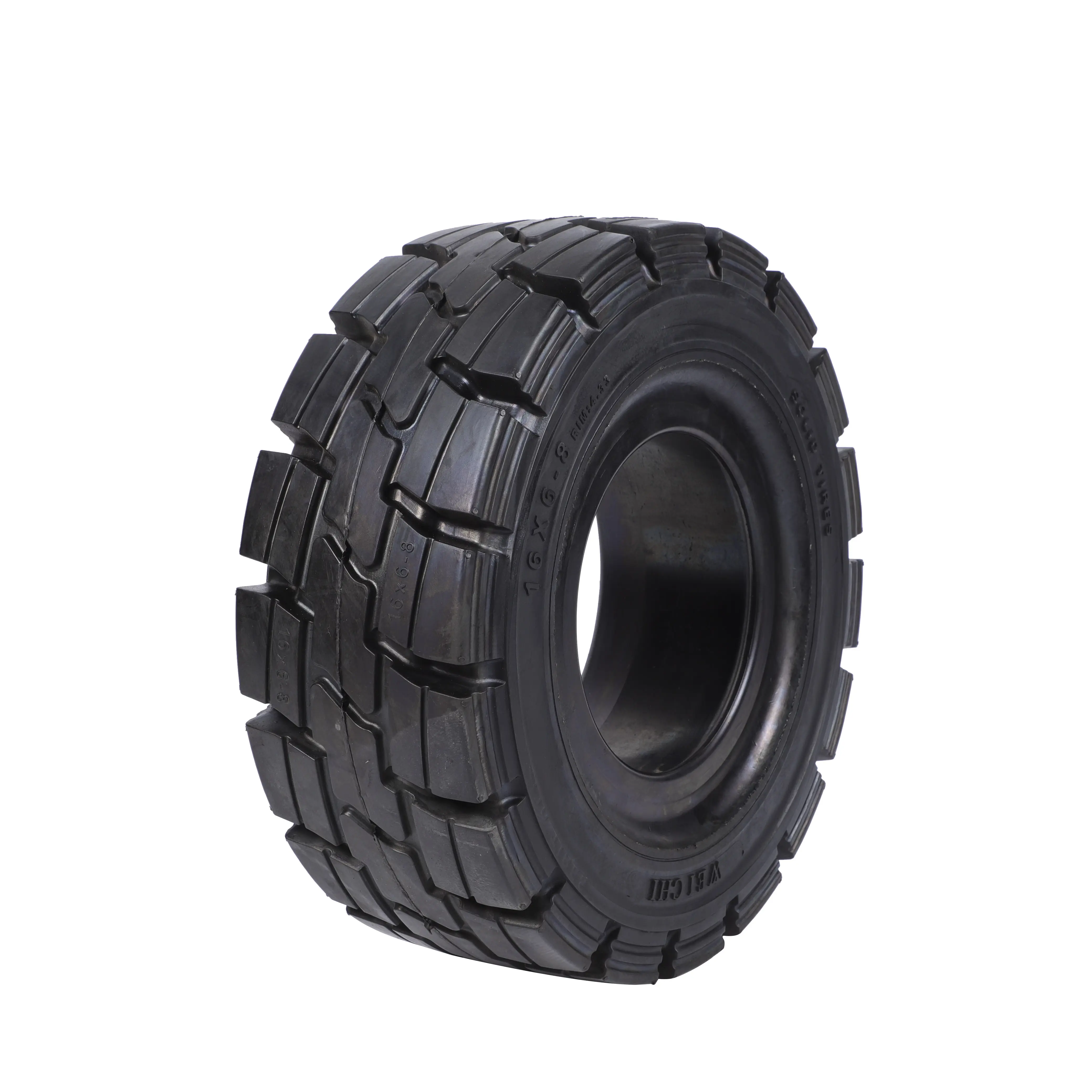 Factory Supply 2-3.5 Ton Forklift Solid Tyre G16*6-8 Solid Rubber Tyre Solid Wheel Tyre For Forklift Steer Wheel Loader