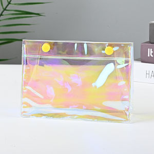 Biểu Tượng Tùy Chỉnh Công Suất Lớn Xách Tay PVC Túi Mỹ Phẩm Đơn Giản Trong Suốt Thiết Kế Đầy Màu Sắc Lưu Trữ Túi Du Lịch Dây Kéo Nút Đóng Cửa - Product Image 5