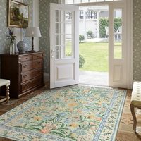 Tapis lavables Vintage moderne neutre petit tapis vert haut trafic tapis pour salle à manger salon chambre ferme
