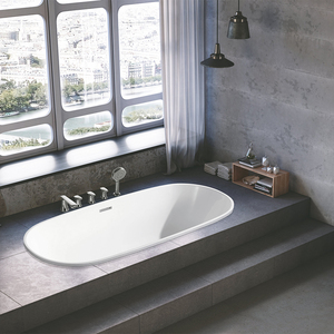 Baignoire encastrée moderne en acrylique pour salle de bain de villa, position fixe, douche d'angle encastrée, décoration - Product Image 1