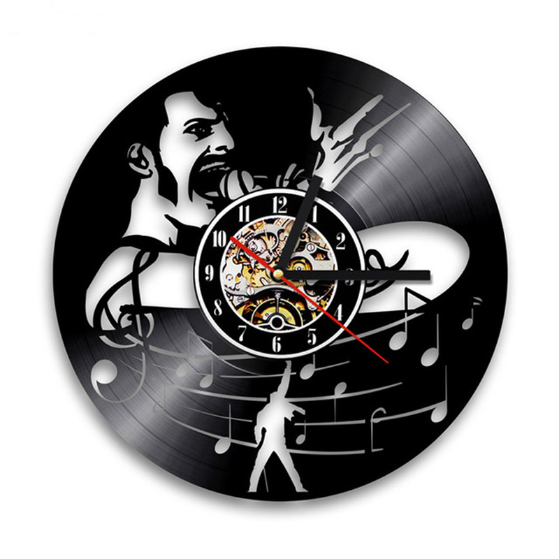 Orologio Da Parete Queen Rock In Vinile Con LED 7 Colori – Vintage 30 Cm – Regalo Unico Per Fan Della Musica