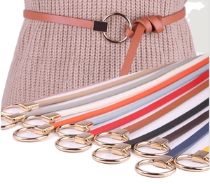 Cinturón de PU delgado para mujer, nuevo estilo, con hebilla de Pin, venta al por mayor - Product Image 1