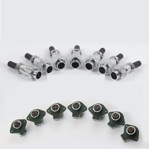 Connecteur d'aviation WS16 2/3/4/5/7/9/10 broches avec couvercle rabattable à bride diamantée, connecteur électrique industriel étanche IP67 - Product Image 1