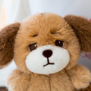 Trauriger Welpen-Plüsch-Schlüsselanhänger mit geflochtenem Schlüsselband, süßer Hunde-Taschenanhänger, Großhandel, süßes Reue-Freundschaftsgeschenk für Mädchen - Product Image 2