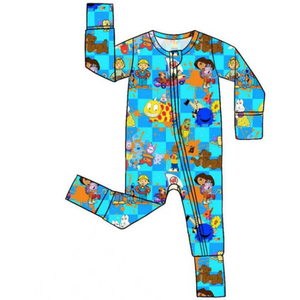 En stock, divers pyjamas pour bébé en bambou imprimés, boîtes mystère en bambou, barboteuse en bambou personnalisée pour bébé, boîte mystère en bambou pour pyjama, vente en gros - Product Image 3