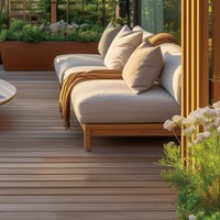 Revêtement de terrasse en composite bois-plastique antidérapant, imperméable, résistant à la décoloration, pour extérieur, jardin, zone publique