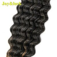 Vente en gros d'extensions de cheveux de tresses au crochet longues et profondes de haute qualité, cheveux soyeux doux, couleur ombrée, cheveux synthétiques tressés