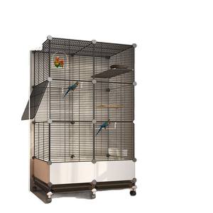 Jaula Grande para Pájaros con Bandeja Antisalpicaduras para Comida, Diseño Especial para Loros y Pinzones Grandes, con <span class=keywords><strong>Ruedas</strong></span> Móviles para Camas de Mascotas - Product Image 5