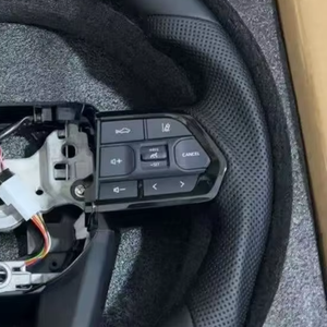 Volante de Cuero Personalizado para Toyota Land Cruiser LC79 LC70 LC200 LC300 Prado, Botón Negro para Corolla y <span class=keywords><strong>Yaris</strong></span> - Product Image 5