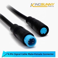 90CM M à F 2/3/4/5/6Pin connecteur de câble étanche Ebike lumière accélérateur frein affichage électrique vélo câble pièces de réparation