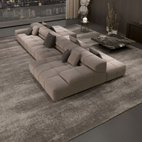 Canapé modulaire de luxe moderne, canapé sectionnel, design nordique, meubles de salon, ensemble de canapés en tissu velours