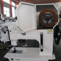 Máquina de coser industrial de sofá de cuero de puntada ornamental de cama plana resistente automática