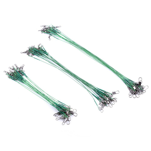 Ensemble <span class=keywords><strong>de</strong></span> fils <span class=keywords><strong>de</strong></span> pêche <span class=keywords><strong>en</strong></span> acier résistant aux morsures, ligne <span class=keywords><strong>de</strong></span> traçage flexible avec émerillon à barillet et clip <span class=keywords><strong>de</strong></span> verrouillage rapide, modèle FL-01 - Product Image 5