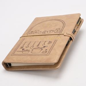 สมุดบันทึกสูตรอาหารแบบ<span class=keywords><strong>เติม</strong></span>ได้พร้อมแถบยางยืด |   <span class=keywords><strong>ท</strong></span>ี่ใส่ปากกาแบบห่วง 6 ห่วง |   สมุดบันทึกครัวปก PU พิมพ์โลโก้ตามสั่ง ขายส่ง - Product Image 5