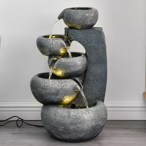 Ideas de Productos Nuevos 2023: Fuente de Agua Decorativa para Exteriores con Forma Geométrica, <span class=keywords><strong>Cascada</strong></span> para Hogar y Jardín, Artículos Decorativos, Fuentes de Jardín - Product Image 4