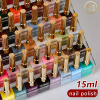 Vernis à Ongles Gel UV Professionnel d'Usine 60 Couleurs 15ml Top Coat Étiquette Privée Personnalisée pour Salon et Application DIY