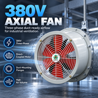 Ventilateurs axiaux 120 volts, ventilateur de ventilation industriel Tubeaxial 300 mm, boîtier galvanisé pour les distributeurs en gros