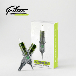 Wholesale Filter Venom 20pcs Professional Disposable Tattoo Cartridge <strong>Needle</strong> <strong>with</strong> Membrane, Transparent Tip, EO Gas Sterilized - Product Image 1