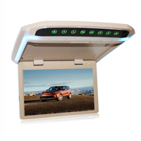 Reproductor de vídeo para reposacabezas de coche con botón táctil tallado láser, pantalla plegable LCD de 10,1 pulgadas, Monitor de bus USB estéreo, entrada de vídeo RCA