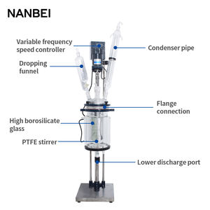 Sistema de extracción química Reactor de vidrio revestido de doble pared de laboratorio - Product Image 4