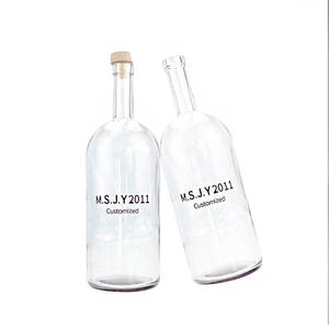 Botella de vino grande de vidrio transparente de 1500ml con tapón de corcho, <span class=keywords><strong>etiqueta</strong></span> de logotipo personalizable para almacenamiento de licor de vodka Brandy - Product Image 4