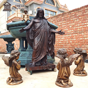 Statua di <span class=keywords><strong>Gesù</strong></span> in Bronzo TREVI con Mano Aperta, Scultura Religiosa Antica di <span class=keywords><strong>Gesù</strong></span> il Redentore per Esterni in Vendita - Product Image 6