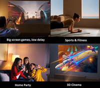 Projecteur LED ViewSonic D450 Android TV 4K compatible, 1080P, 850 lumens ANSI, 120 pouces, mise au point automatique, HIFI STEREO, portable